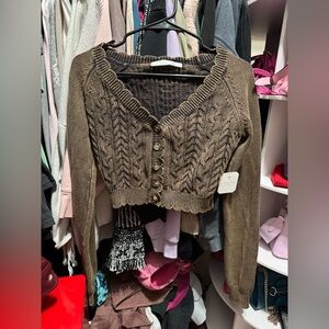 Altar’d state brown cardigan M